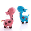 "Plush Giraffes" Blue and Pink Plush Giraffe from Montreal Baskets - Montreal Delivery