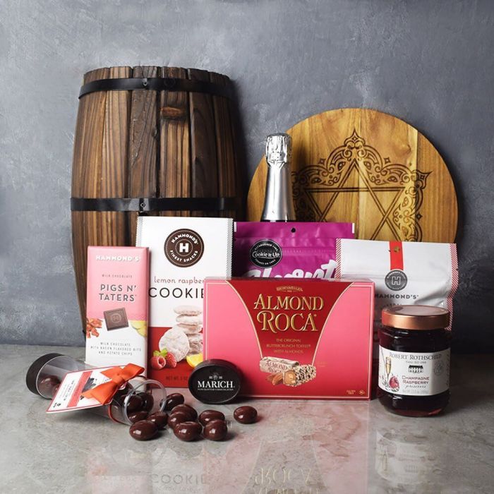 Prestigious Rosh Hashanah Chocolate Gift Set from Montreal Baskets - Champagne Gift Basket - Montreal Delivery