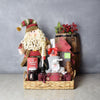 "Santa’s Bounty with Champagne" Champagne, Chocolates, Truffles, Cookies, Raspberry Jam, Santa Stocking, and Santa Decoration from Montreal Baskets - Montreal Delivery