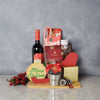 "Santa’s Special Treats Gift Set" A Bottle of wine and Christmas Themed Gourmet Food Montreal Baskets - Montreal Delivery