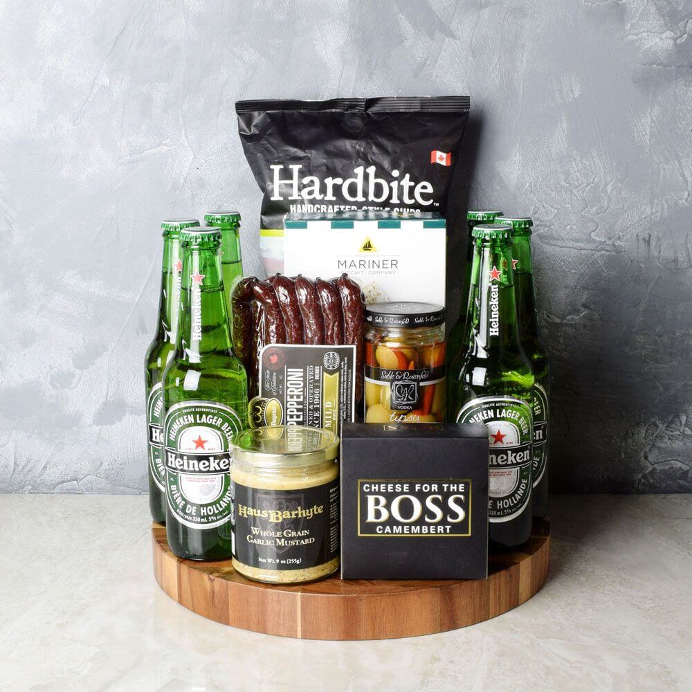 Six Pack &amp; Snack Gift Set from Montreal Baskets - Beer Gift Set - Montreal Delivery.