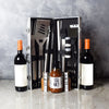 The Summer Nights BBQ Gift Set combines a superb selection of savoury barbecue seasonings, barbecue sauce and two bottles of wine. Also featured in this gift set is an essential selection of tools and accessories that any griller will need when it comes to barbequing. This is a phenomenal bbq gift set for any griller and is the perfect gift for a host or hostess for those summer bbq get-togethers from Montreal Baskets - Montreal Delivery