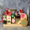 After a wonderful holiday sleigh ride with loved ones, enjoy some delicious gourmet treats with the Sweet Holiday Sleigh Gift Basket. Presented on an adorable decorative sleigh, this gift set includes a vast array of holiday treats, including gourmet cookies and cookie straws, cranberry and nut mix popcorn, organic honey, a variety of chocolates including hot chocolate, truffles, fudge, and more, and a scented candle from Montreal Baskets - Montreal Delivery