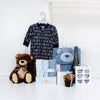 Help someone special welcome their new baby boy with the Tiny Cub Gift Basket. This basket has plenty of items to help the new parents get started with their new arrival, including apparel, handy baby items, a toy, and some celebratory bubbly for the parents to enjoy from Montreal Baskets - Montreal Delivery