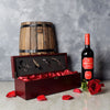 "Valentine's Wine Box" A bottle of Wine and Wine Accessories with A Single Rose Montreal Baskets - Montreal Delivery